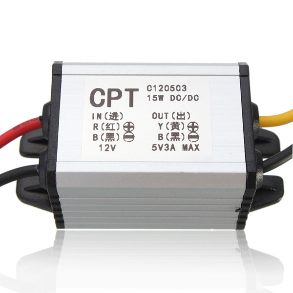 12V To 5V 3A DC-DC Waterproof Charger Converter Power Step Down Module