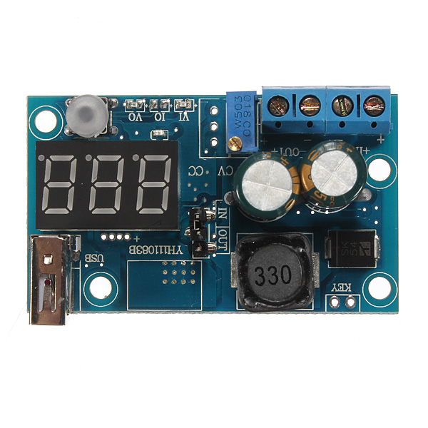 5Pcs DC-DC LM2596 USB LED Voltmeter Adjustable Step Down Module