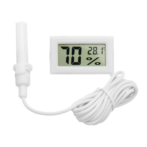 10Pcs Mini LCD Digital Thermometer Hygrometer Fridge Freezer Temperature Humidity Meter White Egg In