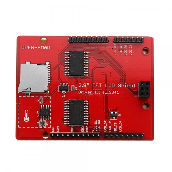 OPEN-SMART 2.8 Inch TFT RM68090 Touch LCD Screen Display Shield On Board Temperature Sensor