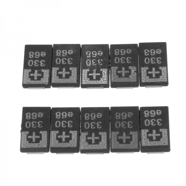 10 Pcs SMD Tantalum Polymer Capacitors 2R5TPE330M9 2.5V 330UF POSCAP Polymer Capacitance