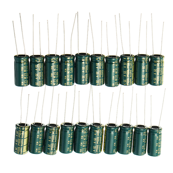 200pcs 35V 1000UF High Frequency Long Life Capacitor LCD Motherboard Power Supply Electrolytic Capacitor ROHS 10 x 20mm