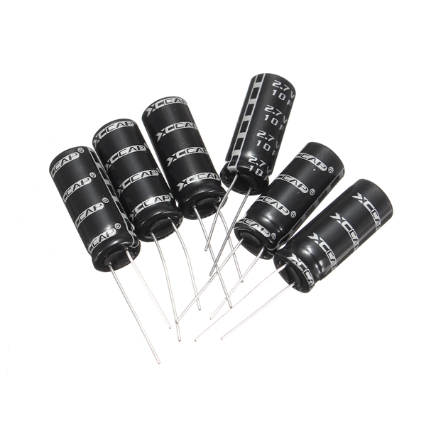 20pcs 2.7V 10F Cylindrical Ultra Super Farad Capacitor High Power Capacitance Supercap Fast Charge Long Life 10 x 26mm