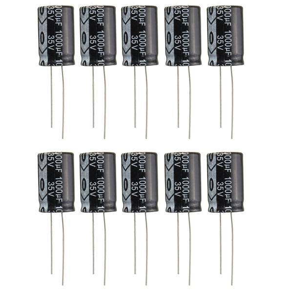 50pcs 35V 1000uF Electrolytic Capacitor Low ESR 13 x 20mm