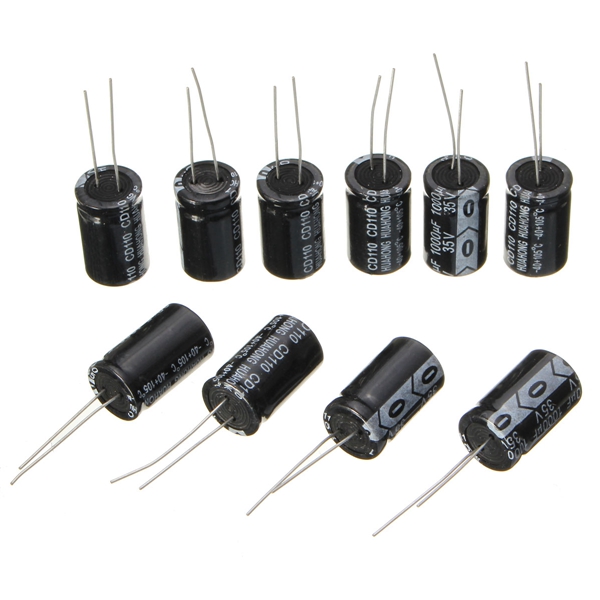 50pcs 35V 1000uF Electrolytic Capacitor Low ESR 13 x 20mm