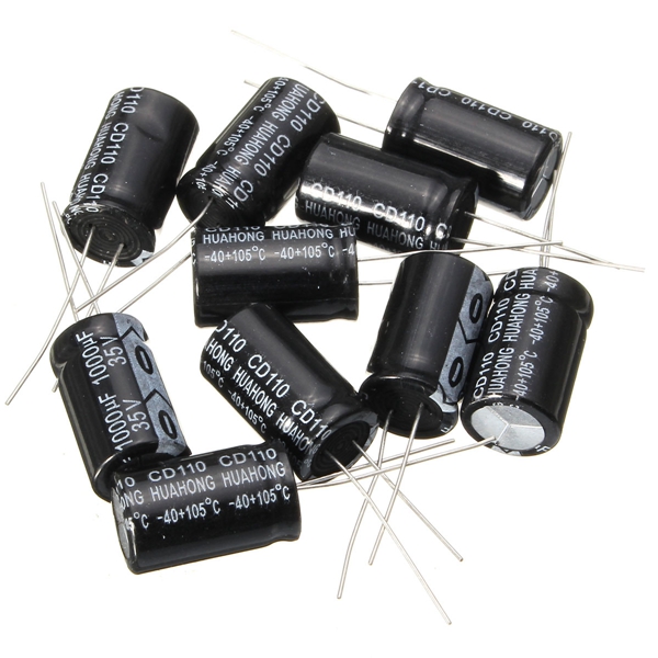 50pcs 35V 1000uF Electrolytic Capacitor Low ESR 13 x 20mm