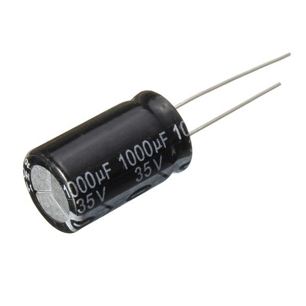 50pcs 35V 1000uF Electrolytic Capacitor Low ESR 13 x 20mm