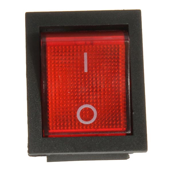 15Pcs Red Light 4 Pin DPST ON-OFF Rocker Boat Switch 13A/250V 20A/125V