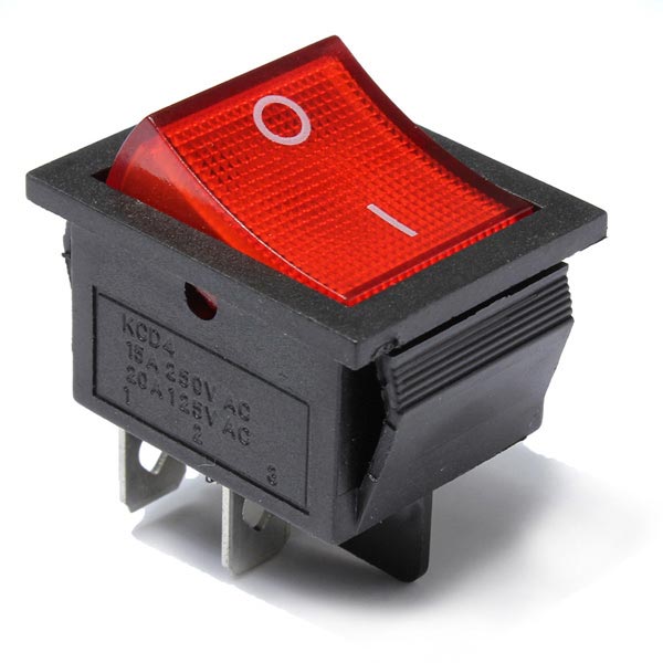 Red Light Lamp 4 Pin DPST...