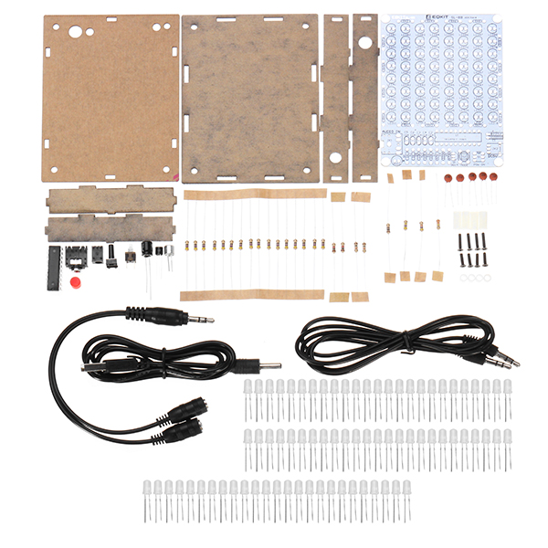 Unassemble 8*8 Audio Spectrum Level Indicator Acoustical Spectrum Light Audio Indicator Kit DIY Electronic Parts