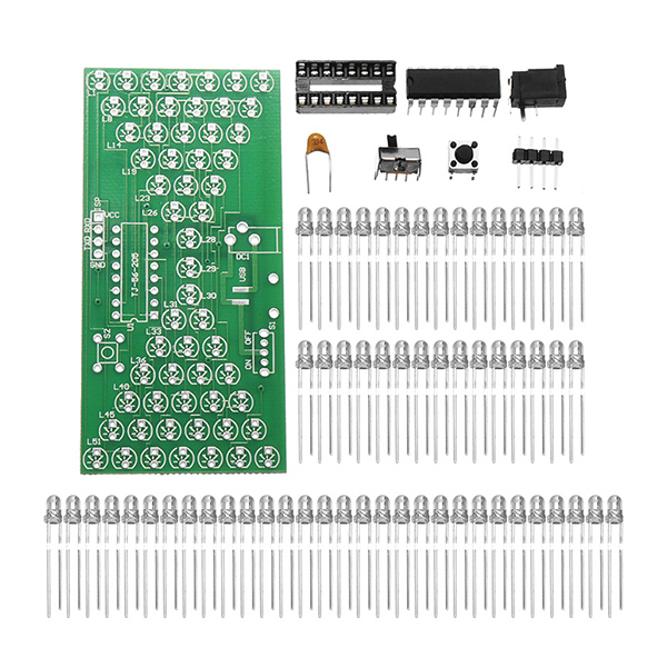 DIY Electronic Hourglass Kit Interesting Learning Kit MCU LED Lights Spare Parts